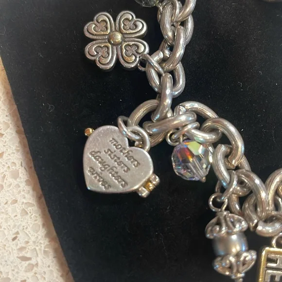 Brighton Retired 2006 Power of Pink Silver Charm Bracelet EUC - Picture 6 of 9